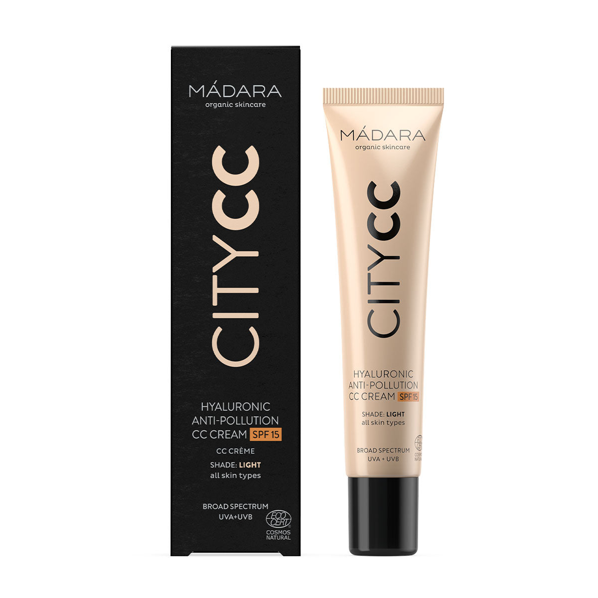 MÁDARA City CC Hyaluronic Anti-pollution CC Cream SPF 15 Light, 40 ml
