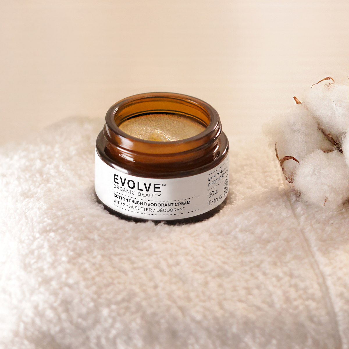 Evolve Cotton Fresh Deodorant Cream, 30 ml