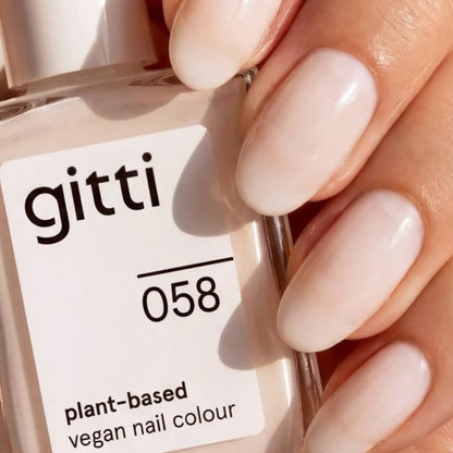 Gitti Nail Polish 058 - Sheer to Glossy Cream Ivory Shade