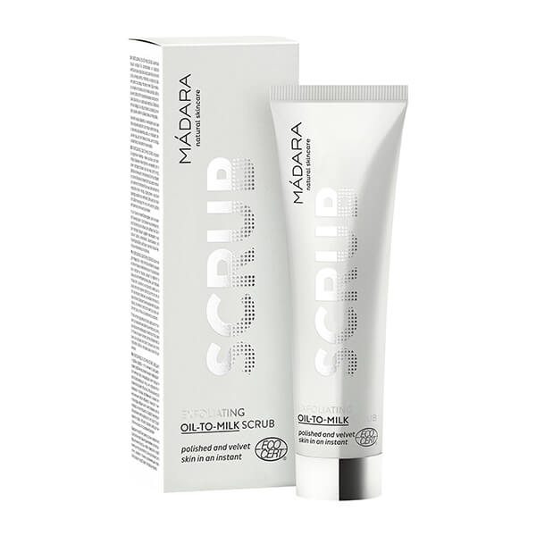 MÁDARA Exfoliating Oil-To-Milk Scrub, 60 ml