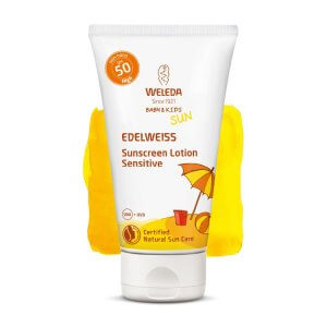 Weleda-edelweiss-sunscreen-lotion-sensitive-baby-kids-spf50